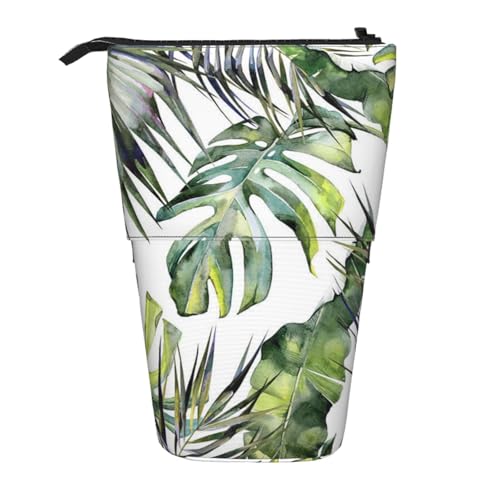 YXDVPALNE Tropischer Garten, Teleskop-Federmäppchen, Ständer-Federmäppchen mit Reißverschluss-Stiftetasche von YXDVPALNE