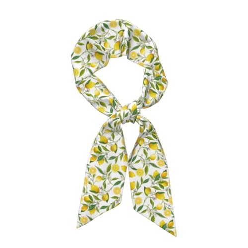 YXDVPALNE Zitrone, Frucht, Blumen Halstücher, Kopftuch, Halstuch, Stirnband, Damenmode-Schal von YXDVPALNE