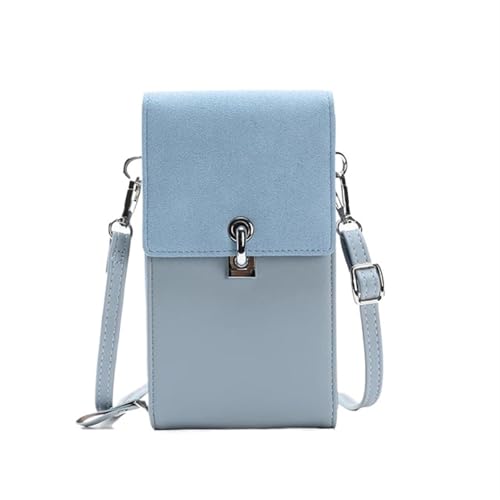 YXINAER Damen Handtasche Crossbody Handytasche Kleine PU Leder Messenger Bags for Lady Schulter Geldbörse Beutel Münzgeldbörse Kartenhalter Handy Umhängetasche(Blue) von YXINAER