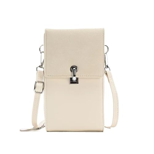 YXINAER Damen Handtasche Crossbody Handytasche Kleine PU Leder Messenger Bags for Lady Schulter Geldbörse Beutel Münzgeldbörse Kartenhalter Handy Umhängetasche(White) von YXINAER
