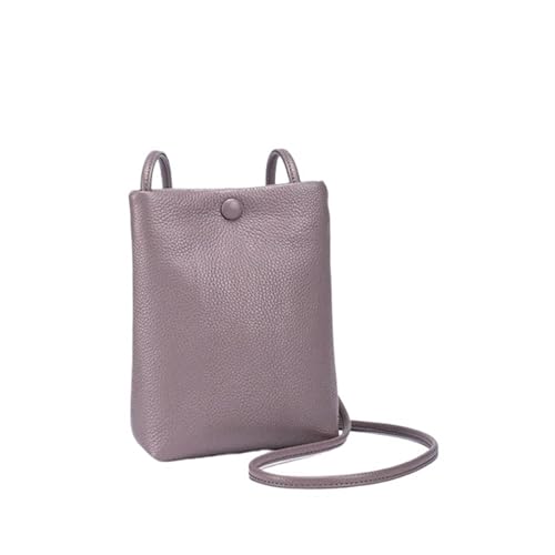 YXINAER Damen Lederhandtaschen Große Kapazität Schultertaschen Handytasche Kartenhalter Umhängetaschen for Mädchen Handy Umhängetasche(Light purple) von YXINAER