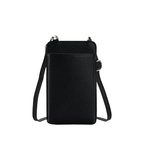 YXINAER Damen Messenger Bags Kleine Schultertasche for Handy Crossbody Geld Geldbörse Carder Halter Handy Umhängetasche(Black) von YXINAER
