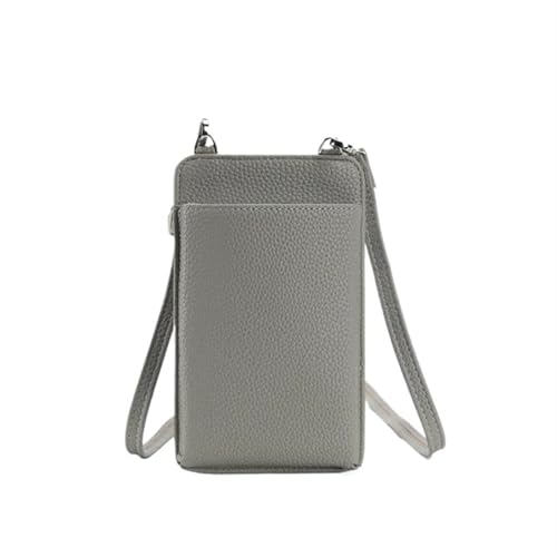 YXINAER Damen Messenger Bags Kleine Schultertasche for Handy Crossbody Geld Geldbörse Carder Halter Handy Umhängetasche(Grey) von YXINAER