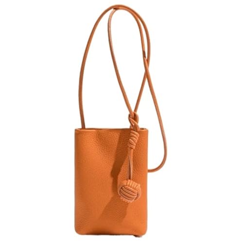 YXINAER Damen Umhängetasche aus echtem Leder, kleine Handytasche, leichte Schultertasche, Reisegeldbörse for Handy Umhängetasche(Color14) von YXINAER
