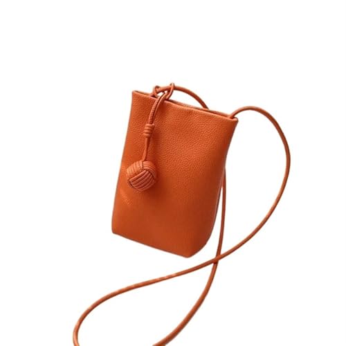 YXINAER Geldbörsen und Handtaschen aus PU-Leder for Damen, Umhängetaschen mit großer Kapazität, kleine Schultertaschen, Telefon-Geldbörse Klappe Handy Umhängetasche(Orange) von YXINAER