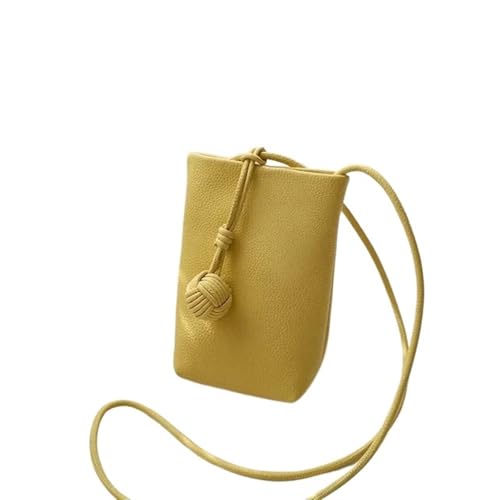 YXINAER Geldbörsen und Handtaschen aus PU-Leder for Damen, Umhängetaschen mit großer Kapazität, kleine Schultertaschen, Telefon-Geldbörse Klappe Handy Umhängetasche(Yellow) von YXINAER