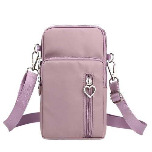 YXINAER Handytasche Damen Umhängetasche Hängender Hals Münzgeldbörse Vertikale Handtasche All-Match Mini Kleine Handy Umhängetasche(Color 12) von YXINAER