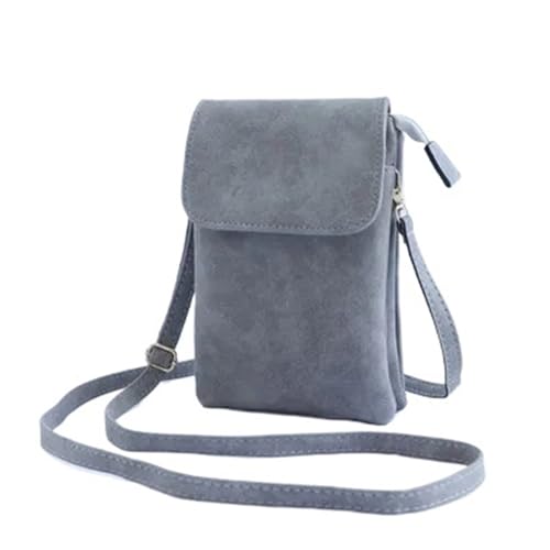 YXINAER Stilvolle Umhängetasche im Retro-Stil mit einer Schulter und mehreren Fächern for Telefon, Geldbörse mehr Handy Umhängetasche(GRAY) von YXINAER