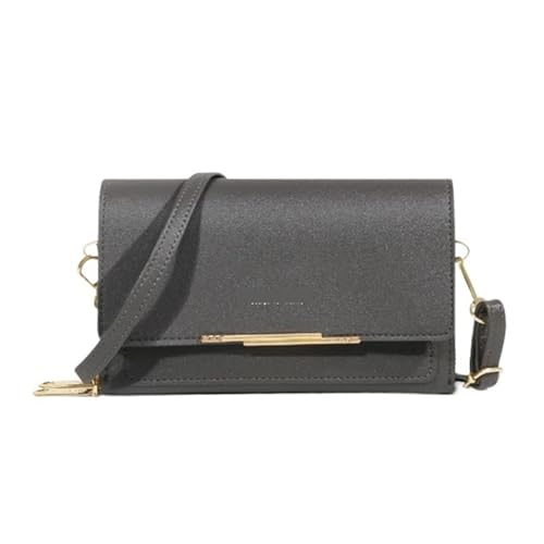 YXINAER Umhängetaschen for Damen, Handy-Geldbörse, Damen-Handtaschen aus PU-Leder, multifunktionale Schultertaschen mit großem Fassungsvermögen Handy Umhängetasche(Dark gray) von YXINAER