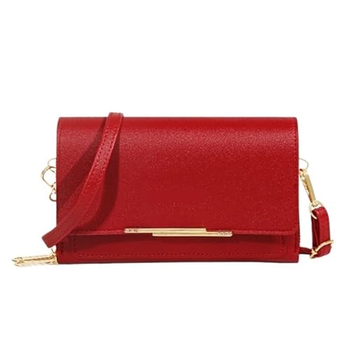 YXINAER Umhängetaschen for Damen, Handy-Geldbörse, Damen-Handtaschen aus PU-Leder, multifunktionale Schultertaschen mit großem Fassungsvermögen Handy Umhängetasche(Red) von YXINAER