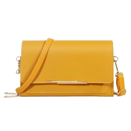 YXINAER Umhängetaschen for Damen, Handy-Geldbörse, Damen-Handtaschen aus PU-Leder, multifunktionale Schultertaschen mit großem Fassungsvermögen Handy Umhängetasche(Yellow) von YXINAER