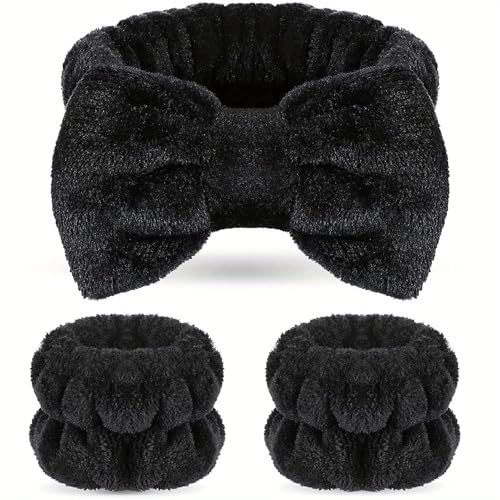 YXL 1 x Gesichtswasch-Stirnband und 2 x Hautpflege-Armbänder, Schmetterlings-Gesichts-Waschhandtuch, Stirnband mit Handgelenk-Waschbändern für Damen und Mädchen, Make-up-Bad YXL 1 x Gesichtswasch-Stirnband und 2 x Hautpflege-Armbänder, Schmetterlings-Gesichts-Waschhandtuch, Stirnband mit Handgelenk-Waschbändern für Damen und Mädchen, Make-up-Bad von YXL