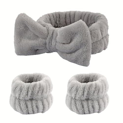 YXL 1 x Gesichtswasch-Stirnband und 2 x Hautpflege-Armbänder, Schmetterlings-Gesichts-Waschhandtuch, Stirnband mit Handgelenk-Waschbändern für Damen und Mädchen, Make-up-Bad YXL 1 x Gesichtswasch-Stirnband und 2 x Hautpflege-Armbänder, Schmetterlings-Gesichts-Waschhandtuch, Stirnband mit Handgelenk-Waschbändern für Damen und Mädchen, Make-up-Bad von YXL