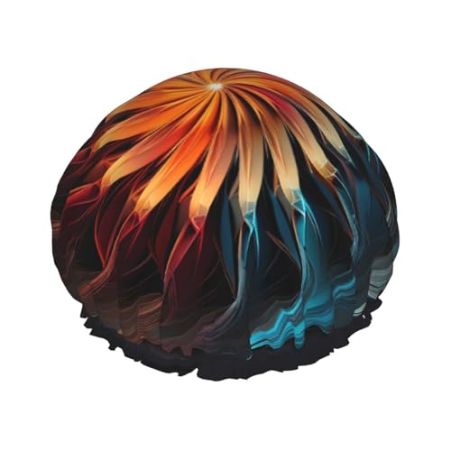 Bunte Farben, wasserdichte Duschhaube für Frauen – elastische und wiederverwendbare Haarkappe, perfekt zum Baden, Gesichtspflege, schwarz Bunte Farben, wasserdichte Duschhaube für Frauen – elastische und wiederverwendbare Haarkappe, perfekt zum Baden, Gesichtspflege, schwarz von YXLymxDAMAI