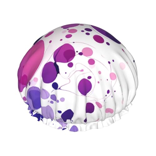 Bunte Flicken, wasserdichte Duschhaube für Frauen – elastische und wiederverwendbare Haarkappe, perfekt zum Baden, Gesichtspflege, Schwarz Bunte Flicken, wasserdichte Duschhaube für Frauen – elastische und wiederverwendbare Haarkappe, perfekt zum Baden, Gesichtspflege, Schwarz von YXLymxDAMAI