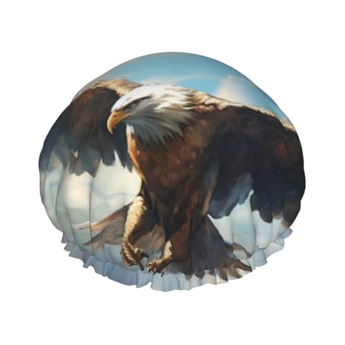 Flying Eagle Wasserdichte Duschhaube für Frauen - Elastische und wiederverwendbare Haarkappe, perfekt zum Baden, Gesichtspflege, Schwarz Flying Eagle Wasserdichte Duschhaube für Frauen - Elastische und wiederverwendbare Haarkappe, perfekt zum Baden, Gesichtspflege, Schwarz von YXLymxDAMAI