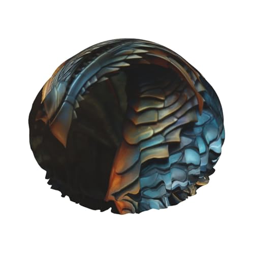 Schöne Drache wasserdichte Duschhaube für Frauen - Elastische und wiederverwendbare Haarkappe, perfekt zum Baden, Gesichtspflege, Schwarz Schöne Drache wasserdichte Duschhaube für Frauen - Elastische und wiederverwendbare Haarkappe, perfekt zum Baden, Gesichtspflege, Schwarz von YXLymxDAMAI