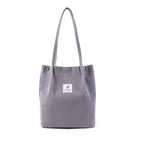 YXQSED Damen Cord Tote Tasche Zipper Casual Tote's Handtasche große Kapazität Schultertasche mit Taschen von YXQSED