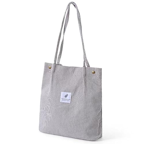 YXQSED Damen Cord Tote Tasche Zipper Casual Tote's Handtasche große Kapazität Schultertasche mit Taschen von YXQSED