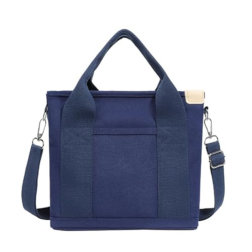 YXQSED Damen Mini Handtasche Canvas Satchel Tote Bag Schultertasche Shopper für Bücher Alltag Arbeit von YXQSED