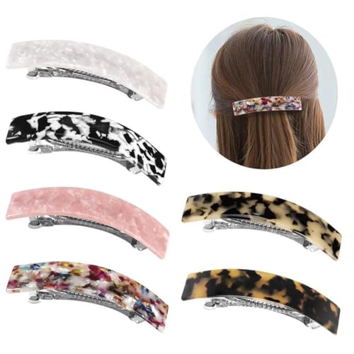 Frauen Bling Glitzer Haarnadeln Quadrat Geometrische Leopard Marmor Acetat Bunte Zubehör Haar Haar Haarspangen Clips von YXRRVING