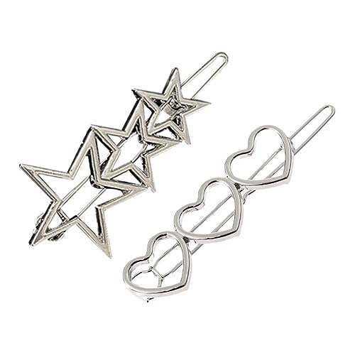Japanische würzige Metall Stern Haarnadel Süß Und Cool Clip Zubehör Hohle Liebe Haijia U5C3 Liu Haar Pentagramm von YXRRVING
