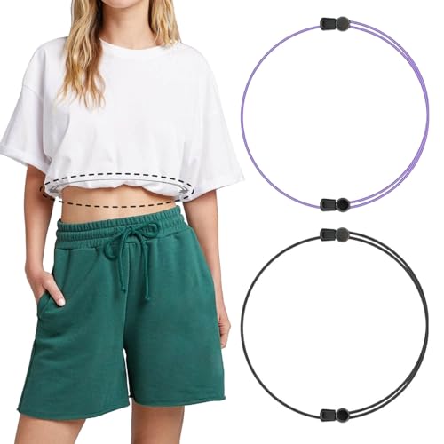 YXYDUM Croptuck verstellbares Band, Crop Tuck Tool für Hemd, elastisches Band für Hemden, verwandelt die Art und Weise, wie Sie Ihre Oberteile stylen, 2 Stück von YXYDUM
