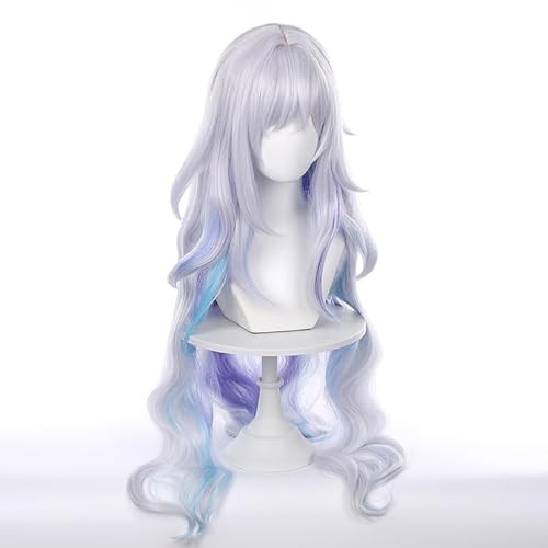 YXZCOS Perücke 【Genshin Impact: Skirk】 Cosplay Perücke Halloween Perücken Fasching Damen-/Herrenperücke Karneval Wig von YXZCOS