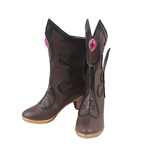 YXZCOS Schuhe 【Genshin Impact: Fischl】 Cosplay Schuh Halloween Kostüme Stiefel Anime Kurzstiefel Party Hausschuhe Rollenspiel Outfit Schuhe -42 von YXZCOS