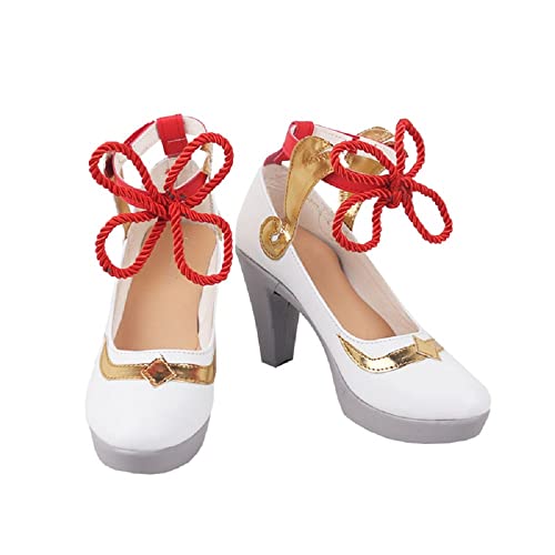 YXZCOS Schuhe 【Genshin Impact: Ganyu】 Cosplay Schuh Halloween Kostüme Stiefel Anime Kurzstiefel Party Hausschuhe Rollenspiel Outfit Schuhe -42 von YXZCOS