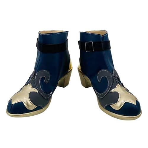 YXZCOS Schuhe 【Genshin Impact: Neuvillette】 Cosplay Schuh Halloween Kostüme Stiefel Anime Kurzstiefel Party Hausschuhe Rollenspiel Outfit Schuhe -40 von YXZCOS