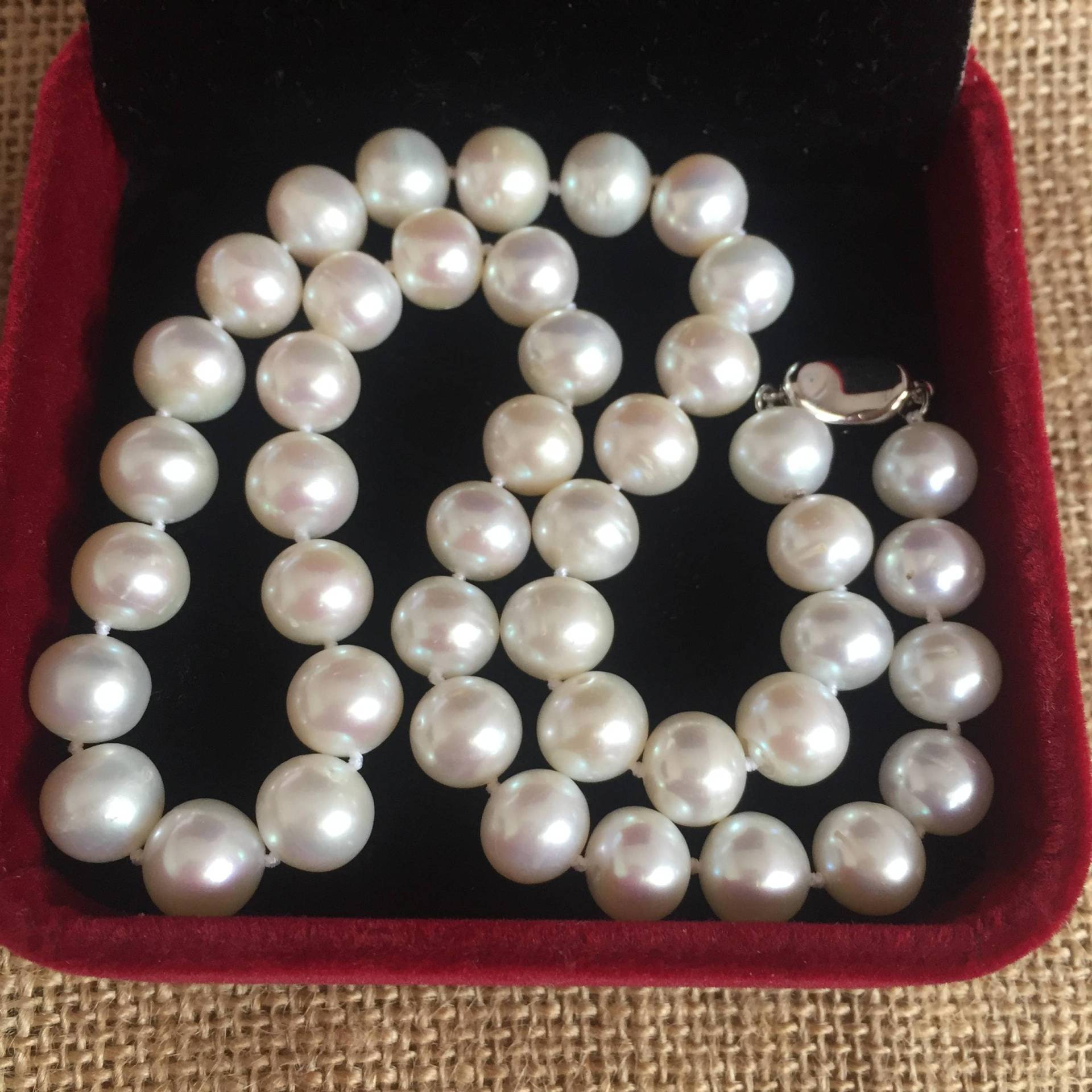 9-10 Perlenkette/Pearl Hat Leicht Fehler von YY0306Jewelry