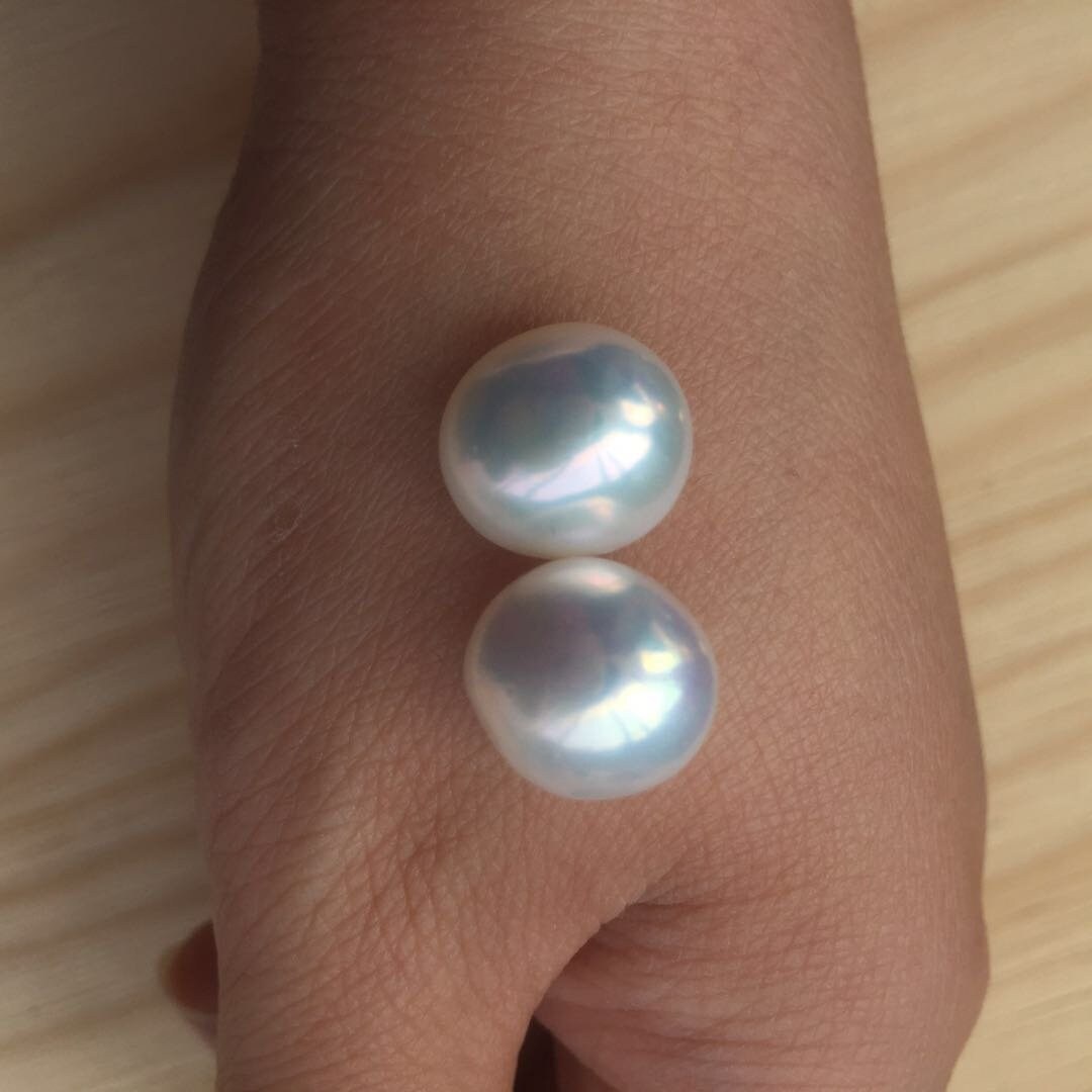 Pfauenblau Glänzende Barockperlenohrstecker/10 12 Mm von YY0306Jewelry