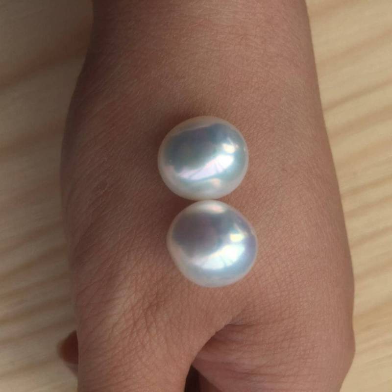 Pfauenblau Glänzende Barockperlenohrstecker/10 12 Mm Pfauenblau Glänzende Barockperlenohrstecker/10 12 Mm von YY0306Jewelry