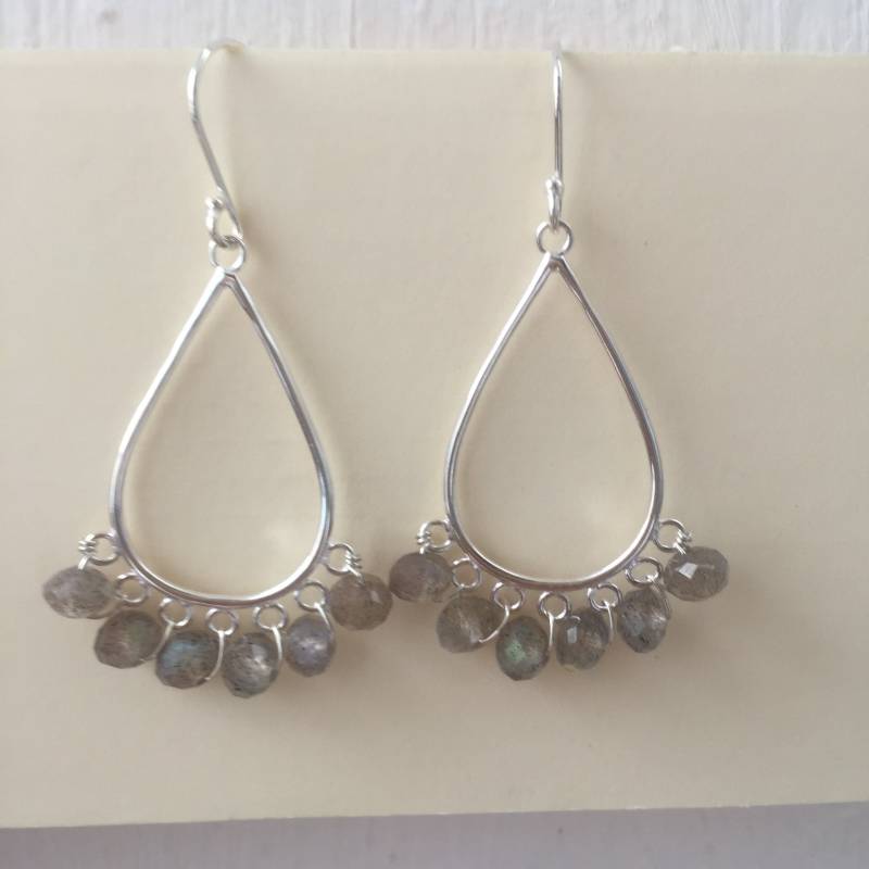 Schneiden Gesicht Labradorit Vintage Große Tropfen Silber Ohrringe/2.3 5, 3 cm Schneiden Gesicht Labradorit Vintage Große Tropfen Silber Ohrringe/2.3 5, 3 cm von YY0306Jewelry