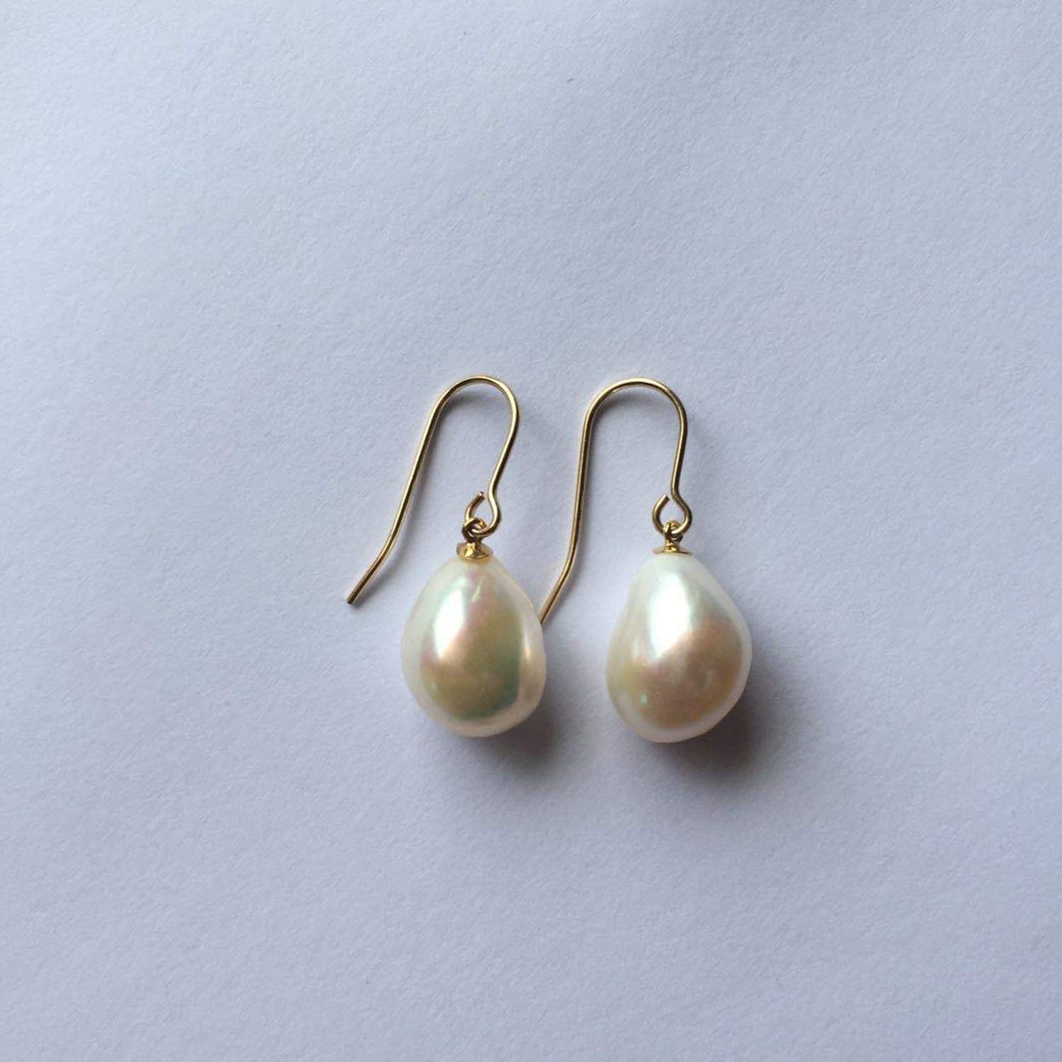 Süßwasserbarock Perlenohrringe/14K Goldgefüllter Haken von YY0306Jewelry