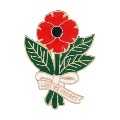 Mohnblumen-Broschen zum Gedenktag, Anstecknadeln mit der Aufschrift "Lest We Forget" Mohnblumen-Broschen zum Gedenktag, Anstecknadeln mit der Aufschrift "Lest We Forget" von YYDS