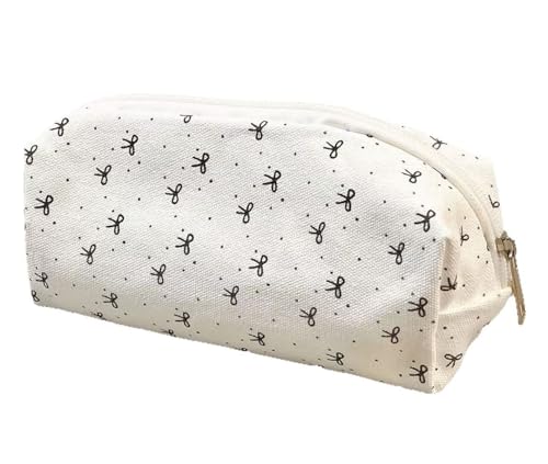 Bug Bleistift Hülle Stiftbeutel Stationery Organizer Schwarz und Weiß mit Reißverschlussmuster Bögen tragbarer kompakter geräumiger Schreibtisch große Kapazität Handy einfach zu tragen zu tragen von YYDSWTW