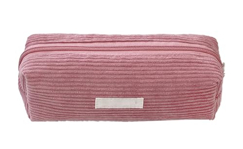 YYDSWTW Beutel Bleistift Hülle Cord -Kapazität mit glattem Reißverschluss Streifen -Schreibwarener -Organisator langlebig ohne Verformung praktisch rot von YYDSWTW