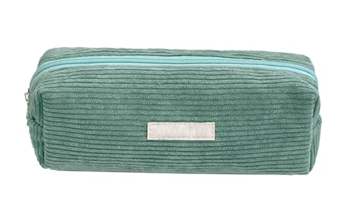 YYDSWTW Beutel Bleistift Hülle Cord mit großer Kapazität tragbar mit glattem Reißverschluss Festkörper -Schreibwarenorganisator langlebig ohne Verformung Grün von YYDSWTW