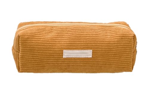 YYDSWTW Beutelbeutel Corduroy große Kapazität mit glattem Reißverschlussstreifen -Schreibtisch Organizer dauerhaft ohne Verformung tragbar Gelb von YYDSWTW