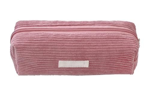 YYDSWTW Beutelbeutel Corduroy große Kapazität mit glattem Reißverschlussstreifen -Schreibtisch Organizer dauerhaft ohne Verformung tragbar rot von YYDSWTW