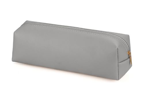 YYDSWTW Beutelbeutel Faux Weiche Bleistiftkoffer tragbarer Speicher für Student Travel Classroom Schreibtisch grau 200 * 60 * 60mm von YYDSWTW