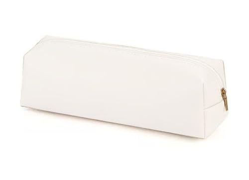 YYDSWTW Beutelbeutel Faux Weiche Bleistiftkoffer tragbarer Speicher für Student Travel Classroom Schreibtisch weiß 200 * 60 * 60mm von YYDSWTW