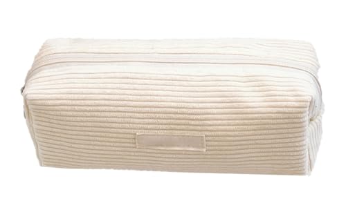 YYDSWTW Beutelstiftkoffer Cordable tragbar mit glattem Reißverschluss Streifen Schreibtisch Organizer Langlebige ohne Verformung große Kapazität beige YYDSWTW Beutelstiftkoffer Cordable tragbar mit glattem Reißverschluss Streifen Schreibtisch Organizer Langlebige ohne Verformung große Kapazität beige von YYDSWTW