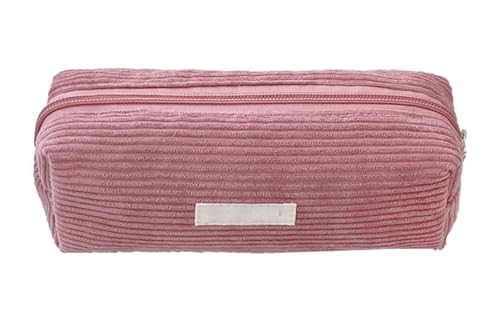 YYDSWTW Bleistiftkoffer Stiftbeutel Cord große Kapazität mit glattem Reißverschluss Festkörper -Schreibwarenorganisator Praktisch langlebig ohne Verformung rot von YYDSWTW