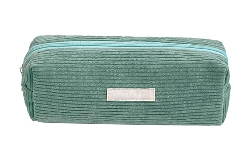 YYDSWTW Bleistiftkoffer Stiftbeutel Cord mit großer Kapazität mit glattem Reißverschluss Fester Farbschreiber -Organizer dauerhaft ohne Verformung praktisch Grün von YYDSWTW