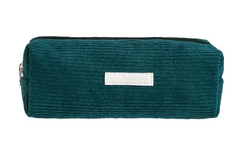 YYDSWTW Bleistiftkoffer Stiftbeutel Cord mit großer Kapazität mit glattem Reißverschluss Fester Farbschreiber -Organizer dauerhaft ohne Verformung praktisch Marineblau von YYDSWTW