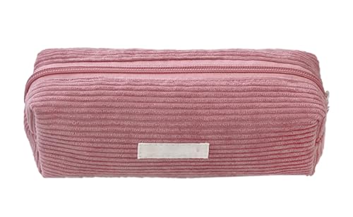 YYDSWTW Bleistiftkoffer Stiftbeutel Cord mit großer Kapazität mit glattem Reißverschluss Festkörper -Schreibwarenorganisator dauerhaft ohne Verformung tragbar rot von YYDSWTW