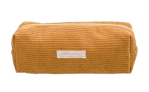 YYDSWTW Bleistiftkoffer Stiftbeutel Cordable tragbar mit glattem Reißverschluss Streifen -Schreibwarener Praktikum dauerhafter No -Deformation Gelb von YYDSWTW